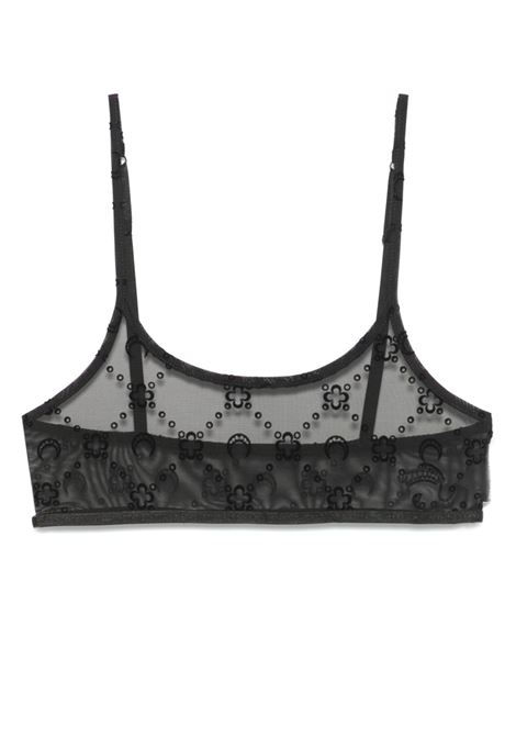 moongram mesh flock high-cut bralette qoman black MARINE SERRE | WUW058ACJER0005BK99